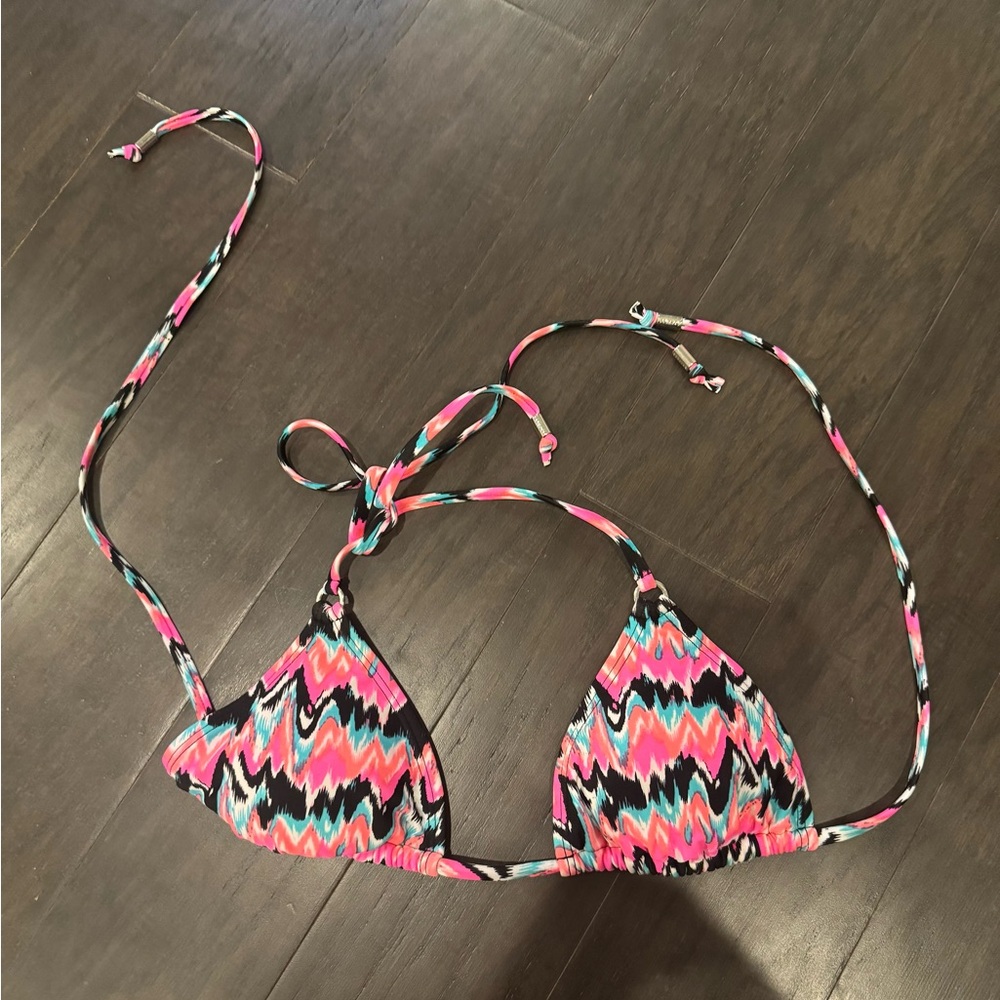 Express Women’s Multicolor Triangle Bikini Top Size M